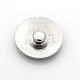 Boutons à pression en alliage de zinc plaqué platine pour bijoux avec lettres en émail X-SNAP-N010-86-NR-3
