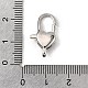 Застежки-клешни из прозрачной латуни с кубическим цирконием KK-Z078-46D-P-3