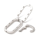 Rhodium Plated 925 Sterling Silver Fold Over Clasps STER-M114-13P-2