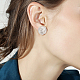 Anattasoul 4 paires de boucles d'oreilles à clips en alliage avec nœud rond pour femme EJEW-AN0004-31-5