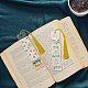 GLOBLELAND 4 Sets Colorful Text Clear Bookmark Inspirational Bookmark Reading Gifts Acrylic Book Marker Tags Reading Accessories for Book Lover Friend Adults Christmas Birthday Gifts DIY-GL0004-50B-5