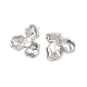 Фурнитура для сережек-гвоздиков из латуни с микропаве из прозрачных кубических цирконий KK-F921-03P-2