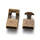 Tibetan Style Alloy Snap Lock Clasps X-MLF11313Y-NF-3
