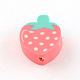 Handmade Strawberry Polymer Clay Beads CLAY-R060-48C-1