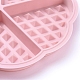 ワッフル食品グレードのシリコン型  ケーキパン型  DIYシフォンケーキ耐熱皿  ピンク  174x15mm DIY-F044-04-3