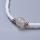 Nylonfaden geflochtene Perlen Armbänder BJEW-JB04346-09-2