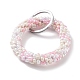 Porte-clés de poignet de bracelet de perles de verre AJEW-Z018-01D-1