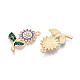 Подвески из сплава со стразами и эмалью&nbsp;ENAM-T024-34M-G-2