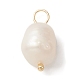 3 pendentif en perles d'eau douce naturelles de 3 couleurs. PALLOY-JF02153-3