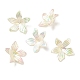 Absプラスチック模造真珠ビードキャップ  ABカラー  5  - 花びらの花  トウモロコシの穂の黄色  24x26x9mm  穴：1.2mm OACR-A020-03-1