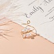 Anelli per polsini da donna con perle d'acqua dolce coltivate naturali avvolte in filo di rame RJEW-JR00438-2