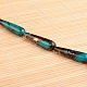 Assembled Dyed Synthetic Imperial Jasper and Bronzite Beads Strands G-E327-26E-1