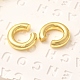 Серьги-каффы с латунным покрытием для женщин EJEW-H135-01G-02-5
