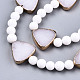 Chapelets de perles en pierre précieuse naturelle et synthétique G-T131-67-4