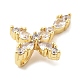 Латунные микропаве прозрачные подвески с фианитом KK-L228-03G-02-2