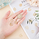 UNICRAFTALE 12pcs Ring with Zodiac Sign Charm Hypoallergenic Dangle Pendants Stainless Steel Charms Golden Hollow Manual Polishing Pendant Charms Connectors for Jewelry Making 1.6mm Hole STAS-UN0008-45G-2