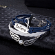 Zinc Alloy Believe & Wing & Infinity Leather Multi-strand Bracelets BJEW-BB15549-10