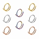 8 шт. 4 цвета двойное кольцо в носу для одиночного пирсинга AJEW-SZ0002-20-1
