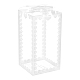 Benecreat透明PVCボックス  キャンディーギフトボックス  結婚披露宴のベビーシャワーの荷箱のため  弓と長方形  ホワイト  8x8x15cm  展開：354x197mm CON-BC0002-12B-1