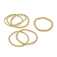 Spritewelry 6pcs 6 style ensemble de bracelets extensibles en perles rondes en hématite naturelle BJEW-SW0001-01-3