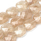 Chapelets de perles de pierre de pastèque en verre G-R451-03-1