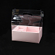 Пластиковая и бумажная прозрачная цветочная подарочная коробка BAKE-PW0001-454C-1