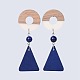 Resin & Wood Dangle Earrings EJEW-JE03026-2