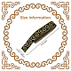 SUPERFINDINGS 4.27Yards(3.9m) Auspicious Cloud Ribbon Embroidery Black Trim with Hot Melt Adhesive Metallic Yarn Flat Polyester Ribbons Garment Accessories OCOR-WH0067-69C-2