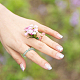 Anattasoul 16 шт. 16 стиля натуральный и синтетический смешанный драгоценный камень круглые бусины эластичные кольца набор для женщин RJEW-AN0001-01-5