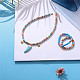 Комплекты украшений из эластичных браслетов и колье Shegrace с подвесками sgSJEW-SZ0001-001-3