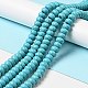 1 Strand Synthetic Turquoise Rondelle Beads Strand X-TURQ-G109-10x6mm-06-2