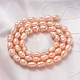 Klasse eine natürliche kultivierte Süßwasserperle Perlen Stränge A23WN011-2