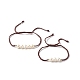Adjustable Nylon Thread Cord Bracelets Sets for Mom & Daughter BJEW-JB06528-02-1