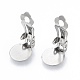 Accessoires de boucles d'oreilles clips à vis en 304 acier inoxydable X-STAS-N092-168P-2