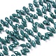 Imitation jade opaque couleur unie perles de verre brins EGLA-L020-NB-O13-1