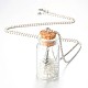 Iron Glass Bottle Pendant Necklaces NJEW-JN01251-1