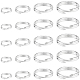 24 шт. 4 стиля 925 разъемных соединительных кольца из стерлингового серебра STER-SC0001-43-1