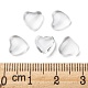 Cabochons cardiaques de verre transparent GGLA-R021-8mm-5