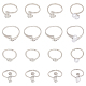 Chgcraft 16 Uds anillos en blanco 4 estilos anillos de punta de latón ajustables base para cuentas medio perforadas almohadilla en blanco bandejas de anillos accesorios de joyería para diy kit de fabricación de anillos en blanco KK-CA0002-16-1