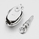 Oval with Heart Rhodium Plated 925 Sterling Silver Cubic Zirconia Box Clasps STER-O015-01-2