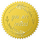 12 лист самоклеящихся наклеек с тиснением золотой фольги DIY-WH0451-030-1