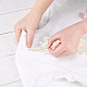 リーフポリエステル刺繍レースアップリケ  チャイナドレスの飾りアクセサリー  ドレス  ライトゴールデンロッドイエロー  342x125x3mm  1ペア/ボックス DIY-FG0003-90B-6