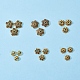 1ボックス混合スタイルチベットのスタイル合金の花のビーズキャップ  アンティーク黄金  7~10x4~10mm  穴：1~2mm  約30個 /コンパートメント TIBE-JP0002-AG-8