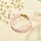 Bracelet en perles de verre au crochet BJEW-JB08083-02-2