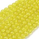 Chapelets de perles en verre craquelé peints à la bombe CCG-Q001-8mm-04-2