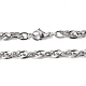 201 ожерелье из веревки из нержавеющей стали для мужчин и женщин NJEW-I122-02P-2