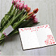 Carte de voeux en bambou et enveloppe en papier avec nœud papillon AJEW-WH0202-004-6