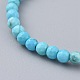 Bracelets extensibles en perles synthétiques turquoise (teintes) BJEW-JB04676-04-3