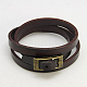 Leather Triple Wrap Bracelets BJEW-C300-6-1