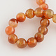 Natural Red Agate Round Bead Strands G-R199-8mm-2